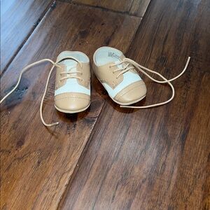 L'Amour Tan and Cream Baby Shoes